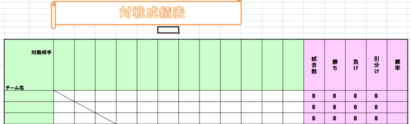 対戦成績表　画像